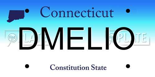 DMELIO Connecticut License Plate