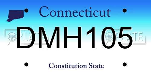 DMH105 Connecticut License Plate