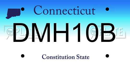 DMH10B Connecticut License Plate