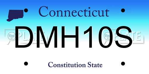 DMH10S Connecticut License Plate