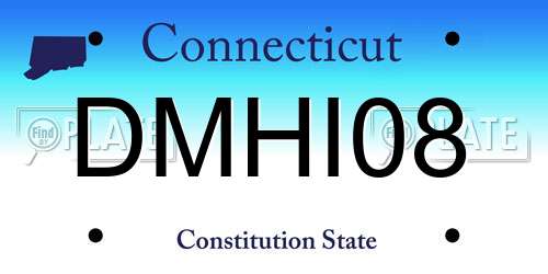 DMHI08 Connecticut License Plate