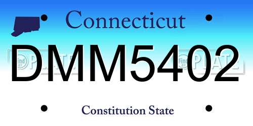 DMM5402 Connecticut License Plate