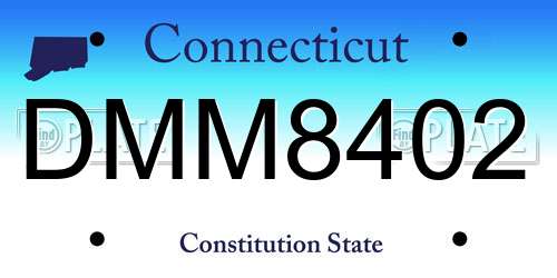 DMM8402 Connecticut License Plate