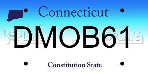 DMOB61 Connecticut License Plate