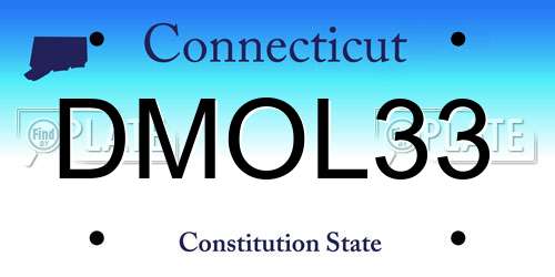 DMOL33 Connecticut License Plate