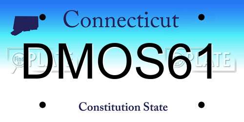 DMOS61 Connecticut License Plate