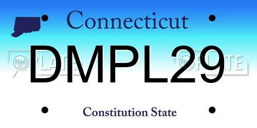 DMPL29 Connecticut License Plate