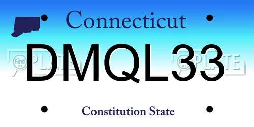 DMQL33 Connecticut License Plate