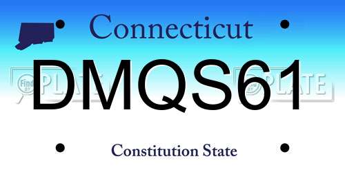 DMQS61 Connecticut License Plate