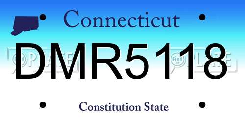 DMR5118 Connecticut License Plate