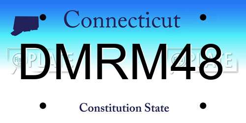 DMRM48 Connecticut License Plate