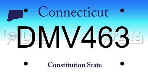 DMV463 Connecticut License Plate