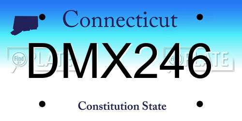 DMX246 Connecticut License Plate