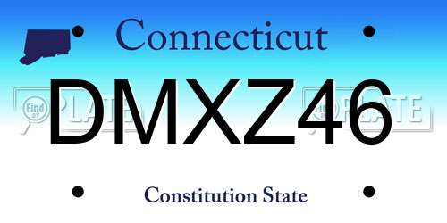 DMXZ46 Connecticut License Plate