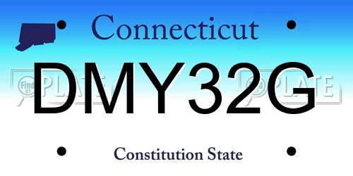 DMY32G Connecticut License Plate
