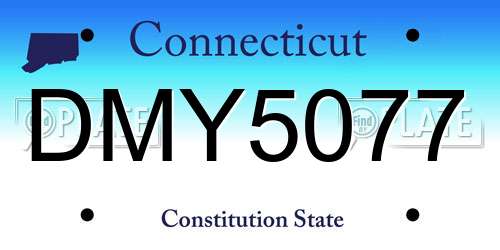 DMY5077 Connecticut License Plate