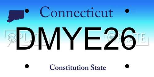 DMYE26 Connecticut License Plate