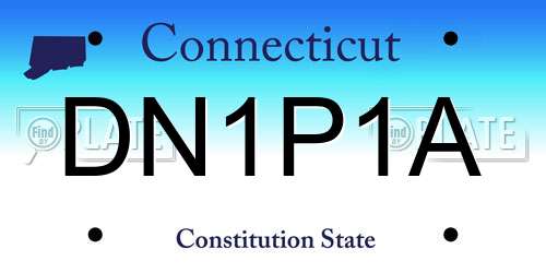 DN1P1A Connecticut License Plate
