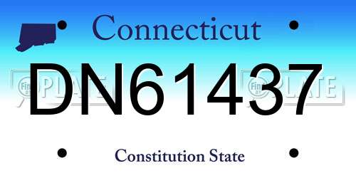 DN61437 Connecticut License Plate