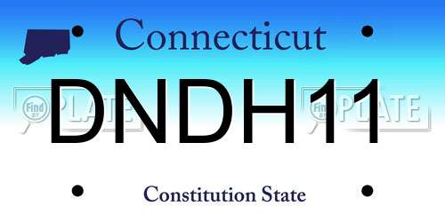 DNDH11 Connecticut License Plate