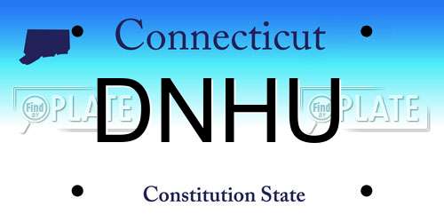 DNHU Connecticut License Plate