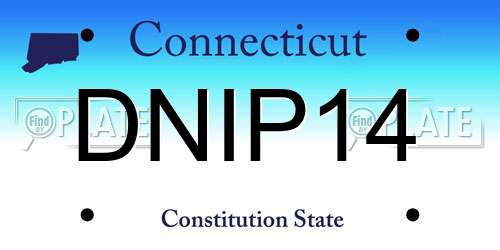 DNIP14 Connecticut License Plate