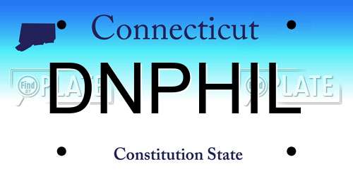 DNPHIL Connecticut License Plate