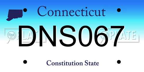 DNS067 Connecticut License Plate