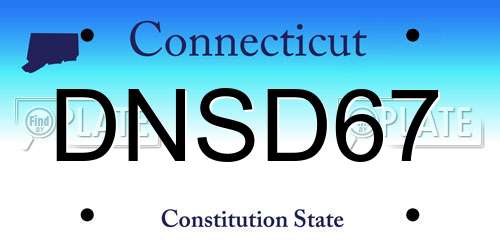 DNSD67 Connecticut License Plate