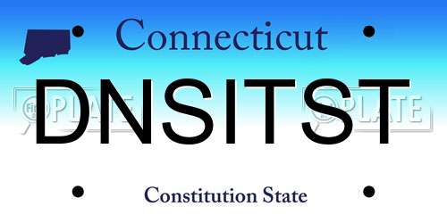 DNSITST Connecticut License Plate