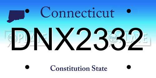 DNX2332 Connecticut License Plate