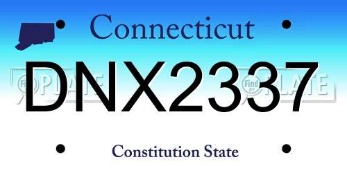 DNX2337 Connecticut License Plate