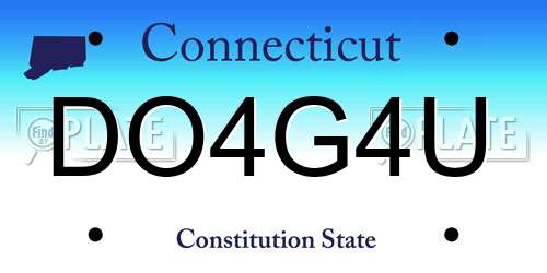 DO4G4U Connecticut License Plate