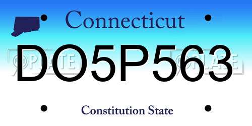 DO5P563 Connecticut License Plate
