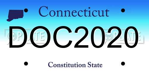 DOC2020 Connecticut License Plate