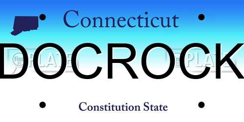 DOCROCK Connecticut License Plate