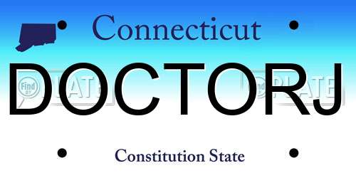 DOCTORJ Connecticut License Plate