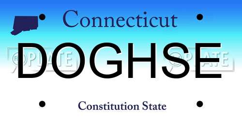 DOGHSE Connecticut License Plate