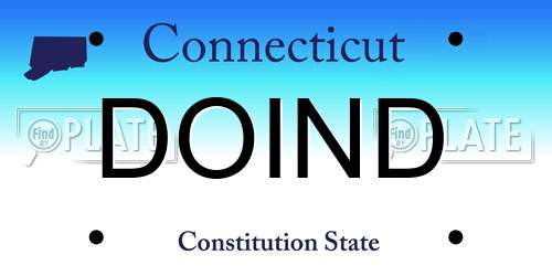DOIND Connecticut License Plate