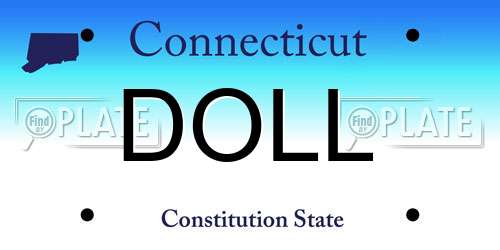 DOLL Connecticut License Plate