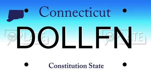 DOLLFN Connecticut License Plate