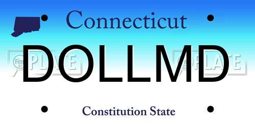 DOLLMD Connecticut License Plate