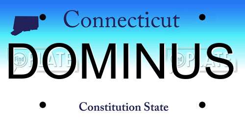 DOMINUS Connecticut License Plate