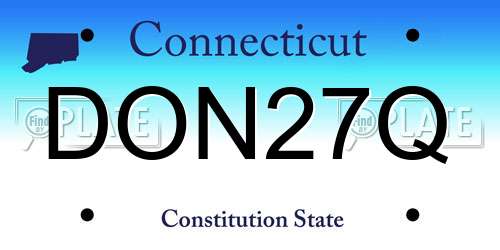 DON27Q Connecticut License Plate