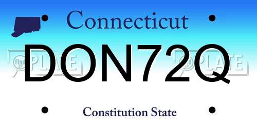 DON72Q Connecticut License Plate