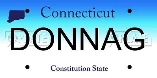 DONNAG Connecticut License Plate