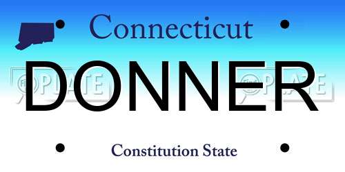 DONNER Connecticut License Plate