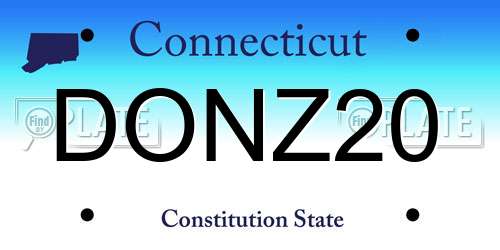 DONZ20 Connecticut License Plate