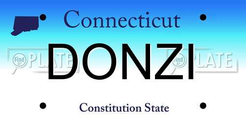 DONZI Connecticut License Plate