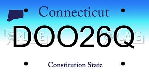 DOO26Q Connecticut License Plate